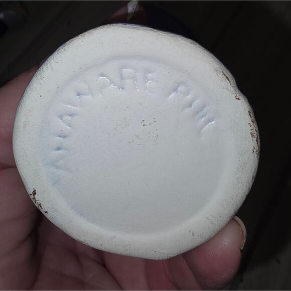 Vtg Fish Potion Bottles Vases Ceramic Pottery Shelf Sitters Decanters Blue - Picture 4 of 6